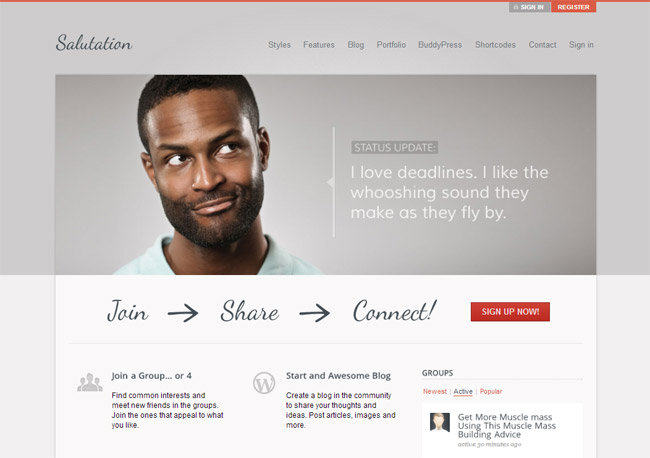 Salutation WordPress Theme