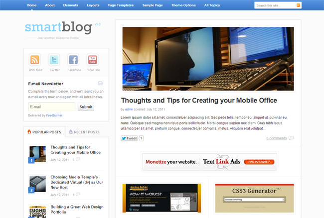 Smartblog WordPress Theme