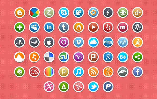 Circle Social Media Icons