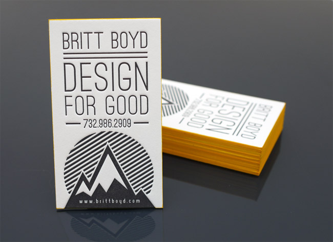 Design For Good Letterpress Business Cards