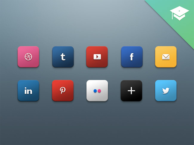 Social Media Icons by Harkable