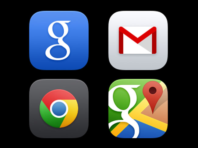 Google iOS 7 app icons