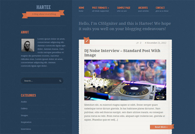 Hartee WordPress Theme