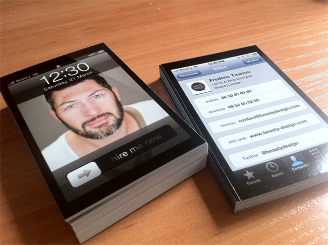 iPhone Business cards
