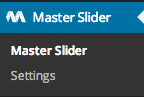 Master Slider Admin Menu