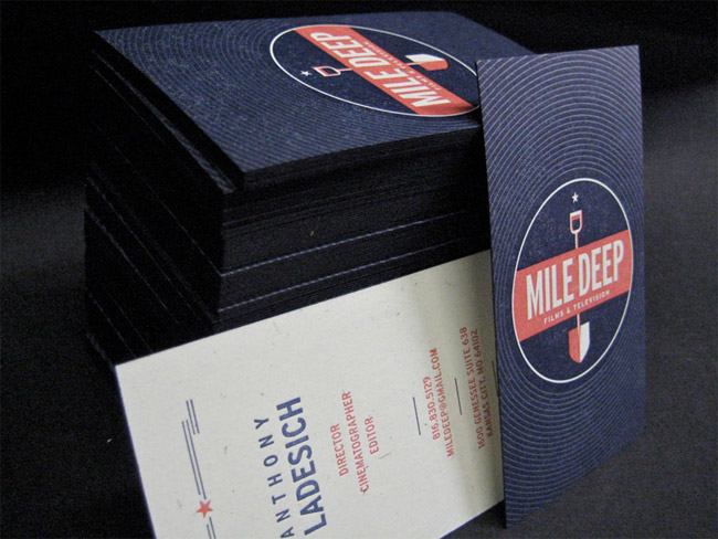 Mile Deep Films & Television Business Card