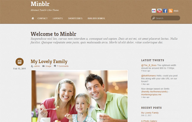Minblr WordPress Theme