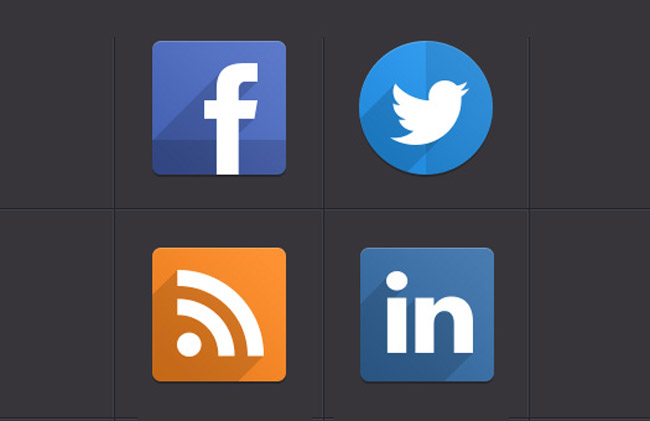 Psd Flat Social Icons