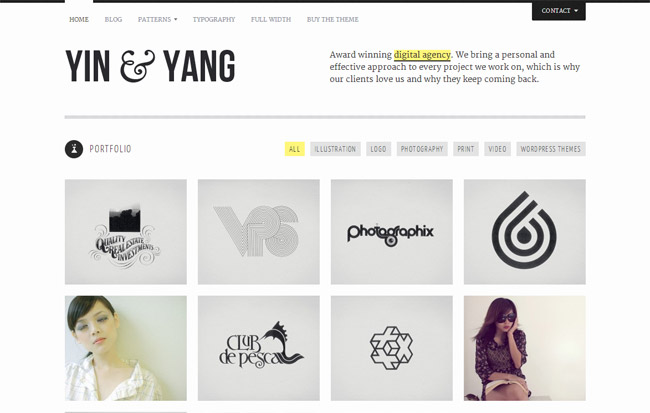 Yin & Yang Wordpress Theme