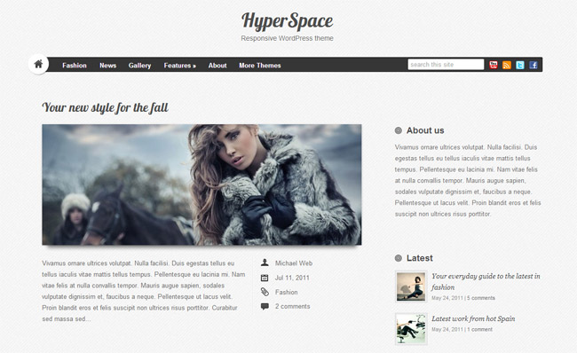Hyperspace Free Wordpress Theme