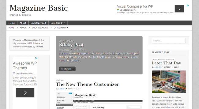 Magazine Basic Free Wordpress Theme