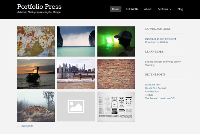 Portfolio Press Free Wordpress Theme