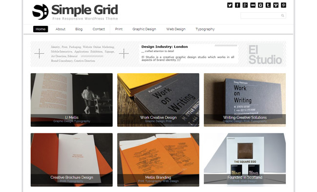 Simple Grid Wordpress Theme