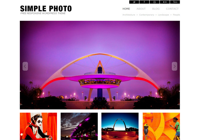 SimplePhoto Free Wordpress Theme
