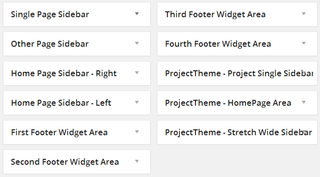 Project Theme Widgets