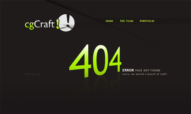 CG Craft Error Page
