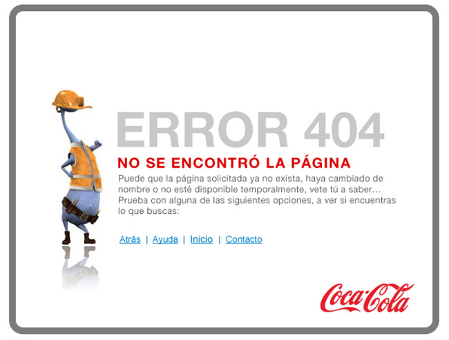 Coca Cola Error Page