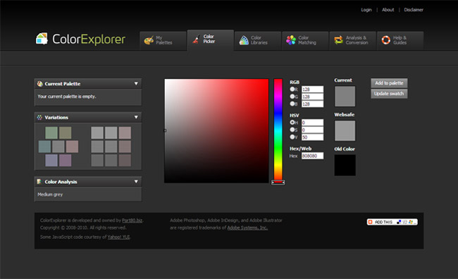 ColorExplorer Color Picker Website