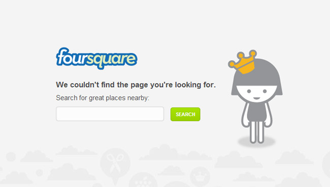 Foursquare Error Page