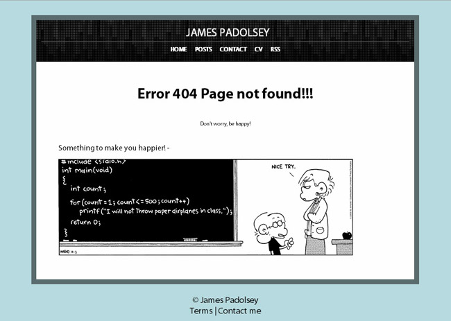 James Padolsey Error Page