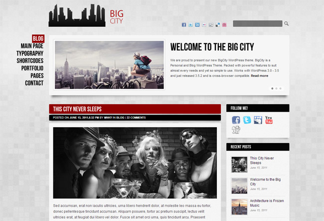 Big City WordPress Theme