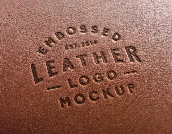 Leather Stamping Logo MockUp 