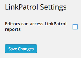LinkPatrol Settings