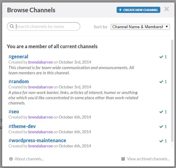 Slack Browse Channels