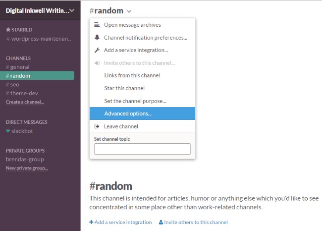 Slack Random Channel