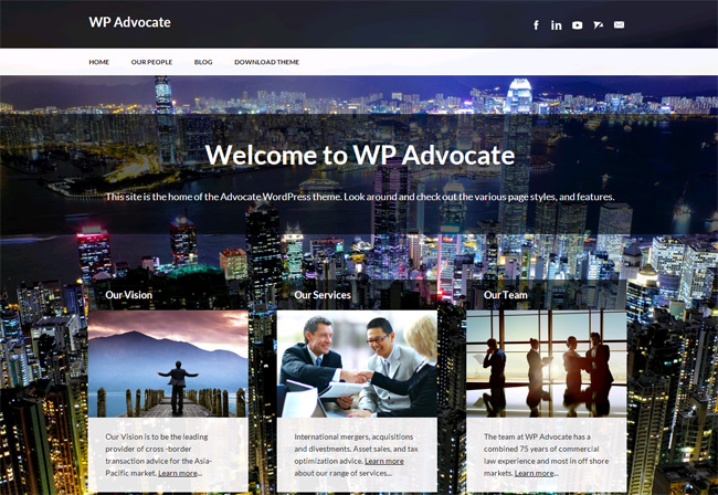 WP Advocate Free WordPress Theme