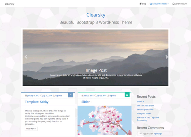 Clearsky Free WordPress Theme