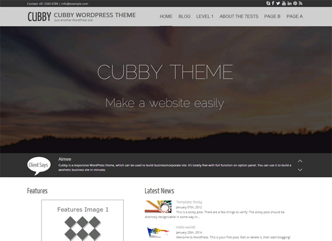Cubby Free WordPress Theme