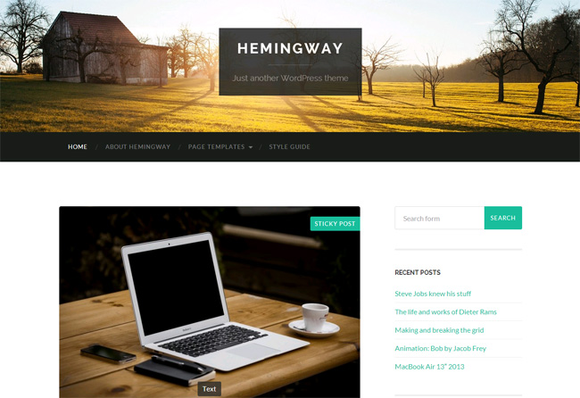 Hemingway Free WordPress Theme