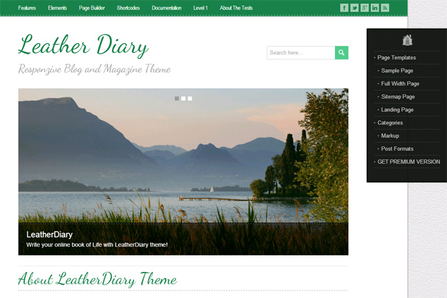 LeatherDiary Free WordPress Theme