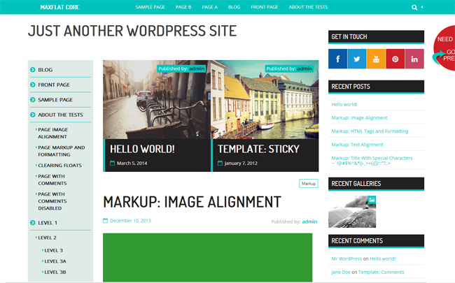 MaxFlat Core Free WordPress Theme