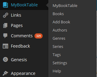 MyBookTable Sidebar