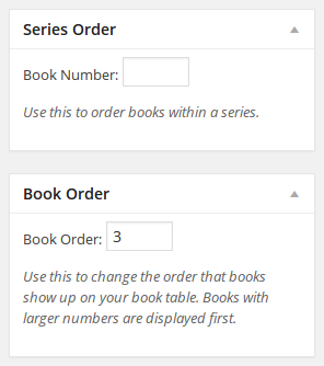 Series order and book order