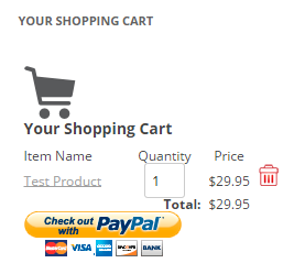 Shopping Cart Widget