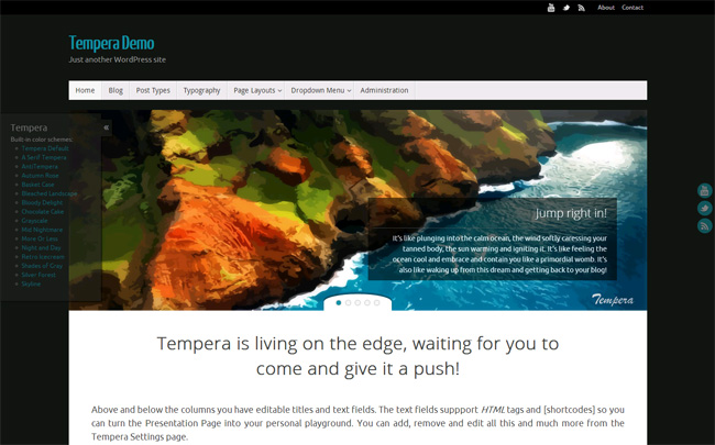 Tempera Free WordPress Theme