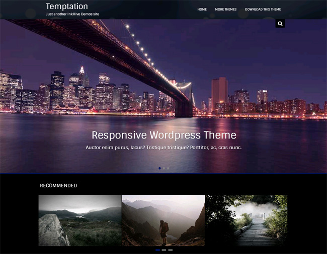 Temptation Free WordPress Theme