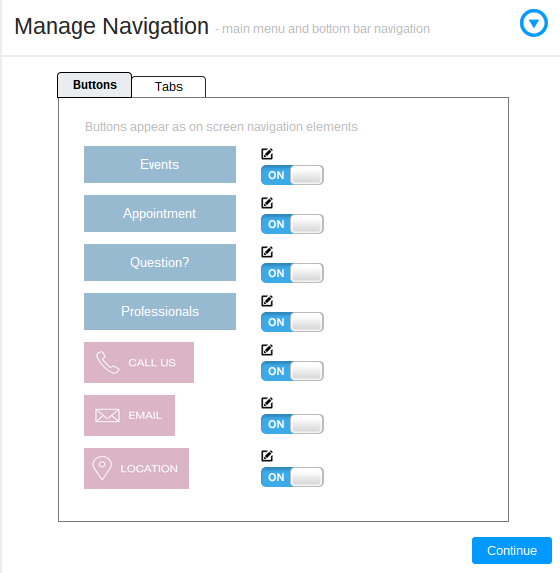 Manage Navigation Buttons