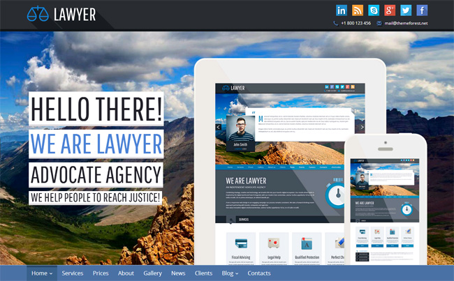 Lawyer Premium WordPress Theme