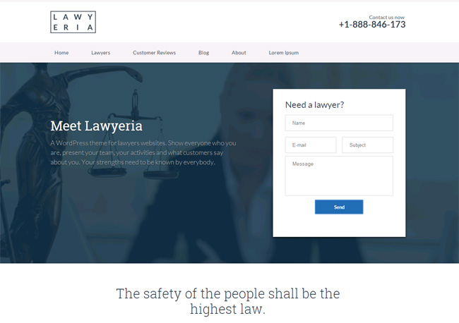 Lawyeria Premium WordPress Theme