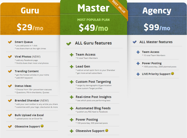 PostPlanner: Pricing