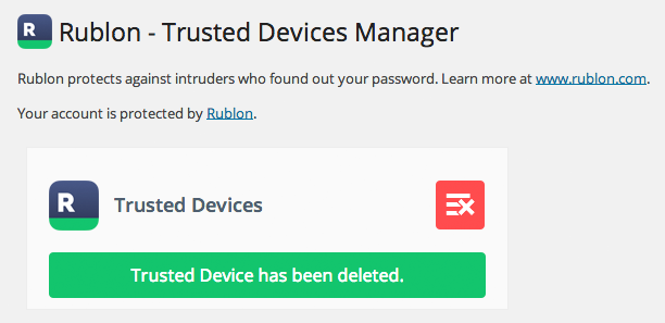 Deleting a Trusted Device