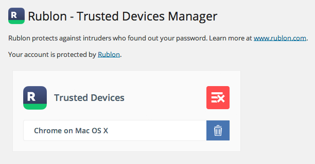 Trusted Devices Manager