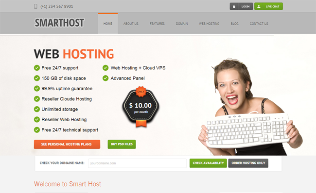 Smart Host WordPress Theme