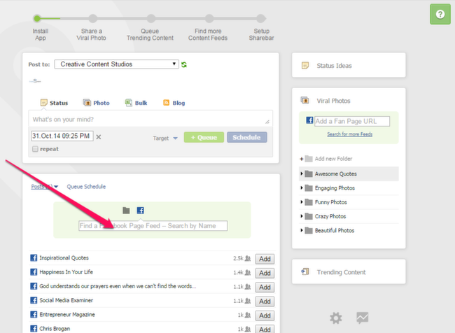 PostPlanner: Viral Content View