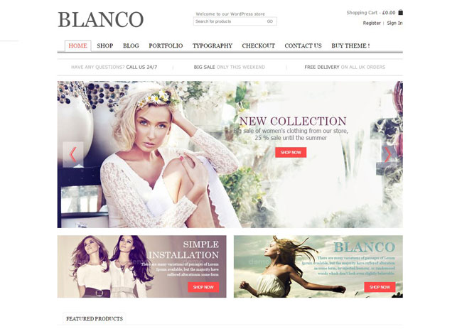 Blanco WordPress Theme