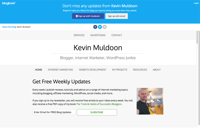 BlogLovin on KevinMuldoon